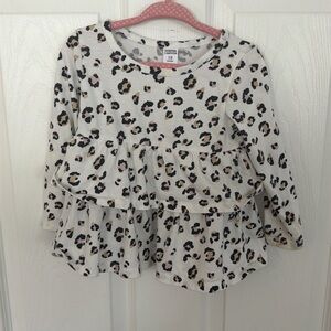 Ruffle leopard top